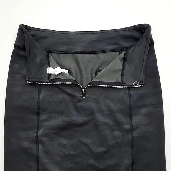 Lululemon Rocket Pencil Skirt Black Retro Grey Camo Zip Pockets Stretch Size 4 - Picture 8 of 16